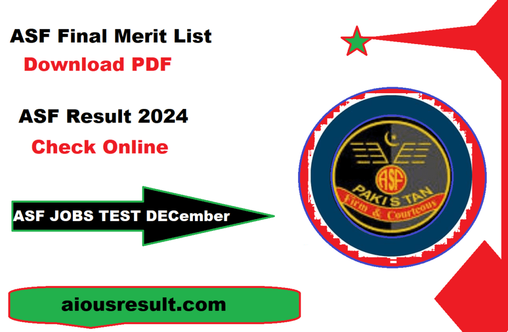 ASF Result 2024 Final Merit List Check