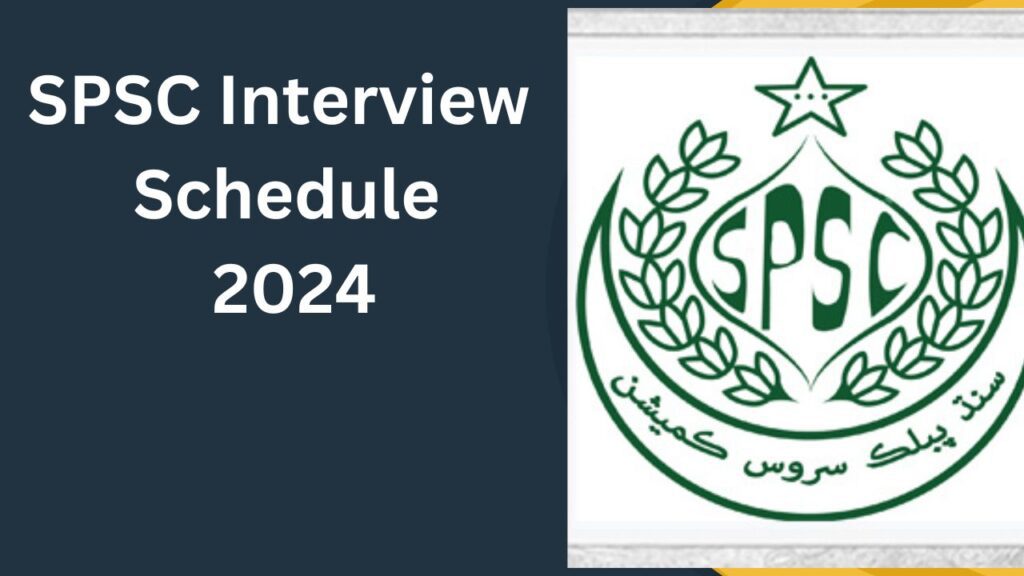 SPSC Interview Schedule 2024 Veterinary Officer/Research Officer