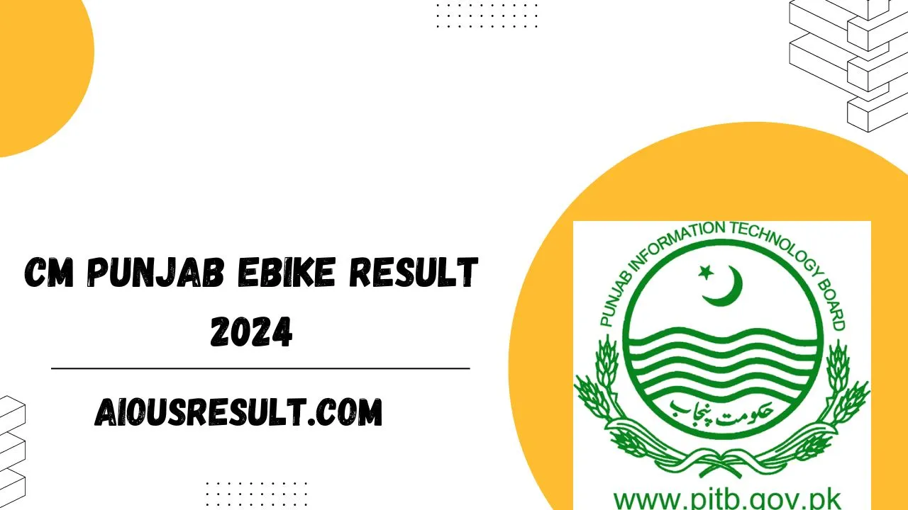CM Punjab EBike Result 2024 Final Merit List Announced
