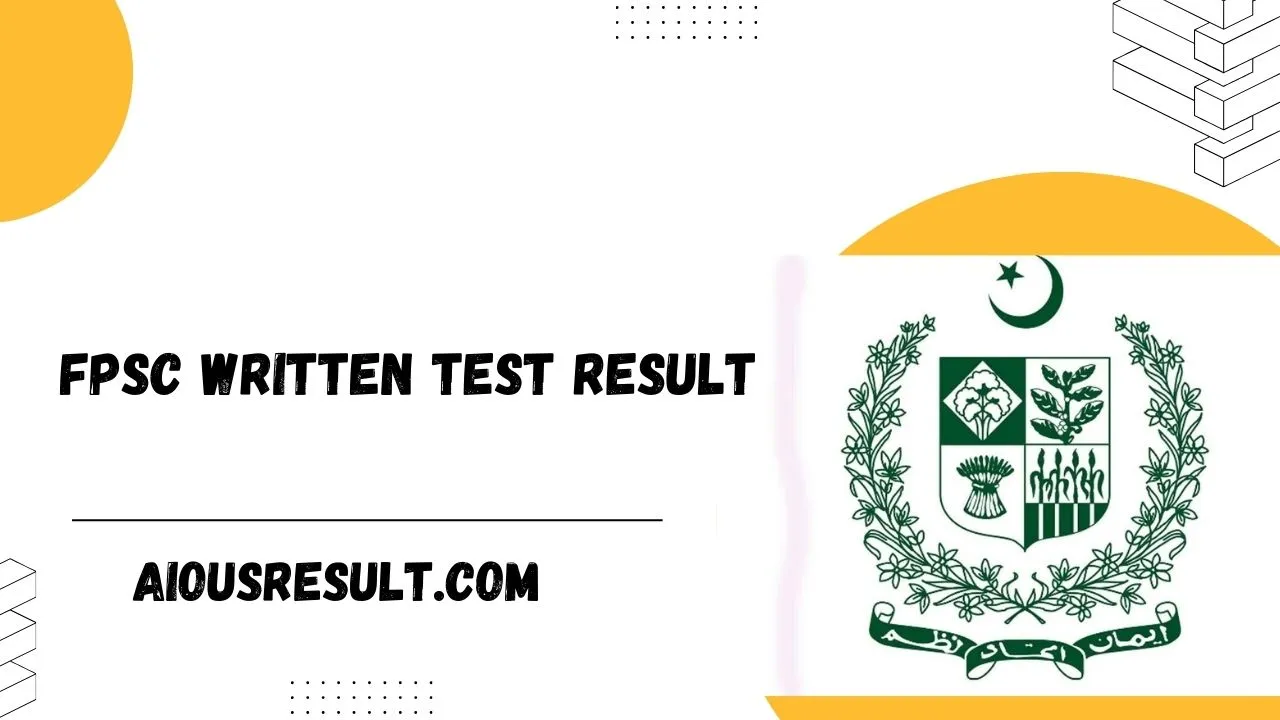 FPSC Written Test Result 2024 Final Merit List